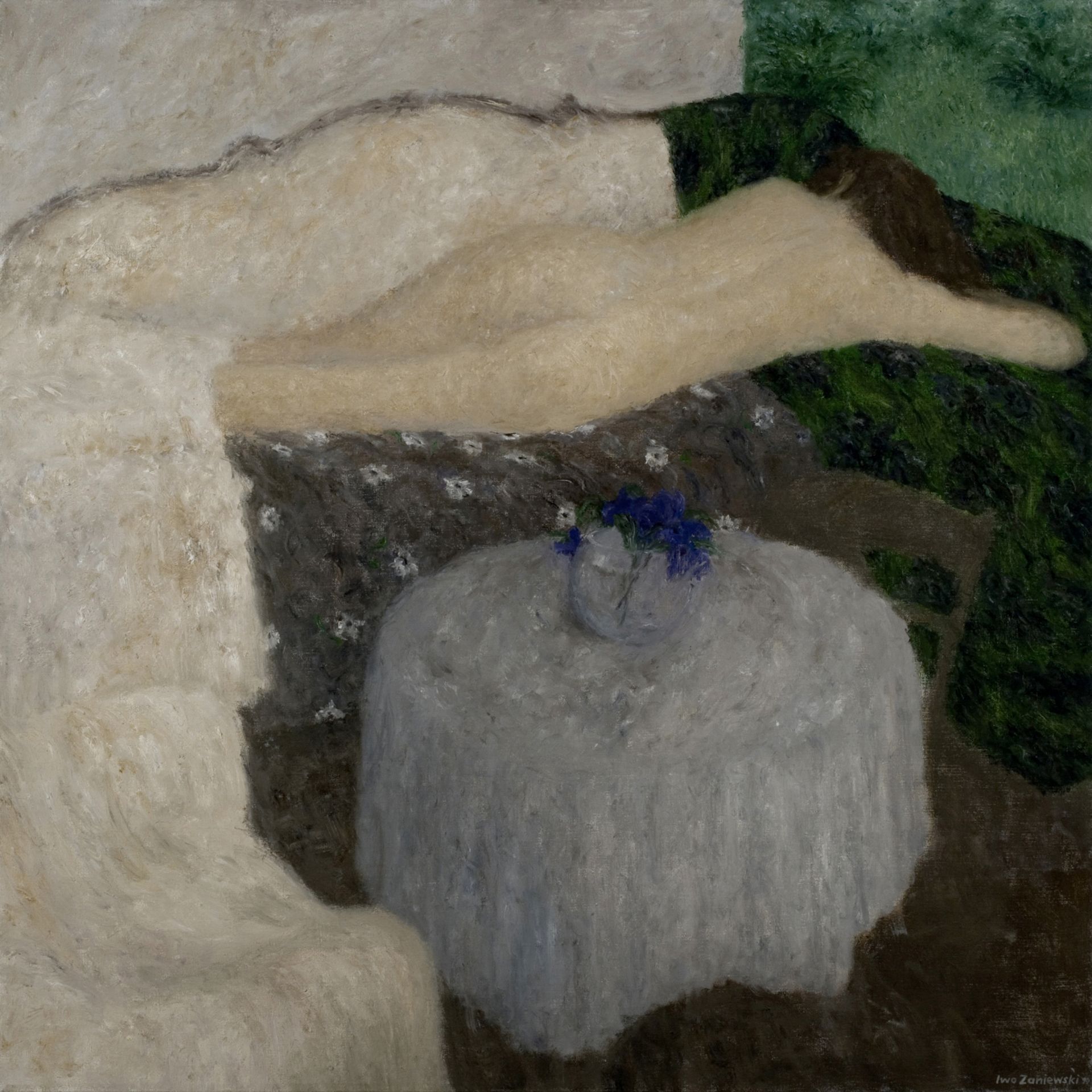 Violets with a View on a Nude  Iwo Zaniewski